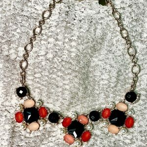 Necklace Crystals Pearls Colored Gems